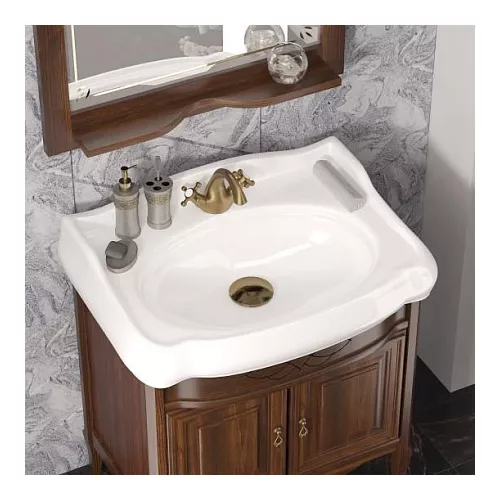 Тумба с раковиной OPADIRIS Лоренцо-60/80/100 светлый орех, Выбрать цвет: Светлый орех, Выбрать размер: 80, изображение 4