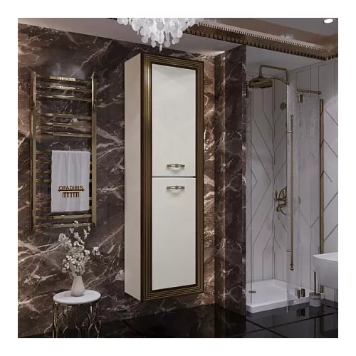 Пенал OPADIRIS Карат Бежевый глянцевый с золотой патиной, универсальный, Выбрать цвет: Золото, изображение 2