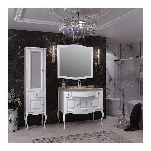 Зеркало Opadiris Лаура, Выбрать размер: 100, Выбрать цвет: Белый/хром, изображение 3