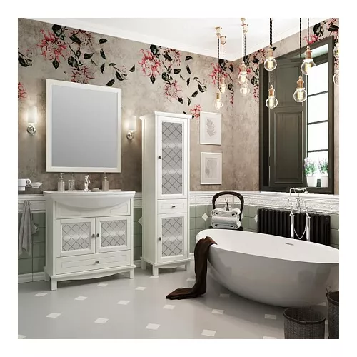 Зеркало OPADIRIS Омега  слон.кость, Выбрать цвет: Слоновая кость, Выбрать размер: 65, изображение 3