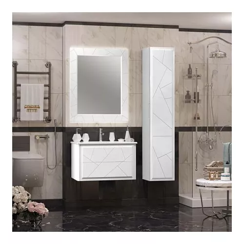 Зеркало OPADIRIS Луиджи  белый, Выбрать цвет: Белый, Выбрать размер: 90, изображение 3