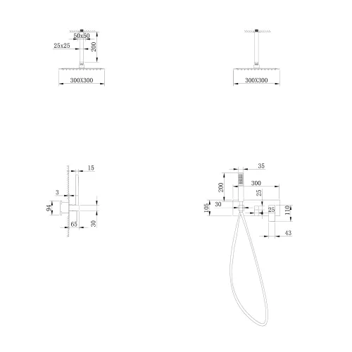 Душевая система ABBER Daheim AF8221W скрытого монтажа без излива, белый матовый, Выбрать цвет: Белый матовый, изображение 3