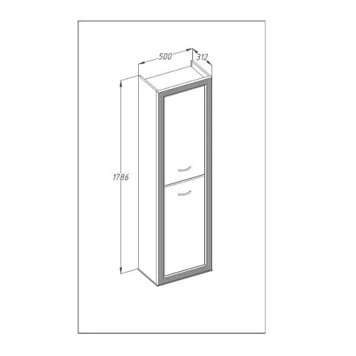 Пенал OPADIRIS Карат Бежевый глянцевый с золотой патиной, универсальный, Выбрать цвет: Золото, изображение 5