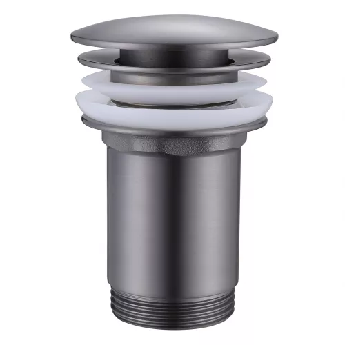 Донный клапан ABBER AF0010NG с переливом, клик-клак, никель, Выбрать цвет: Никель