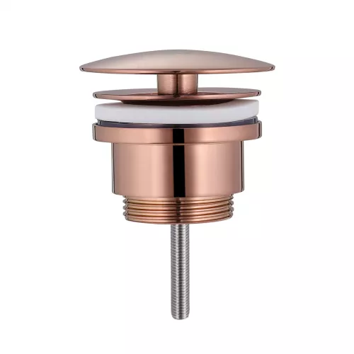 Донный клапан ABBER AF0012RG без перелива, фиксированный, розовое золото, Выбрать цвет: Розовое золото