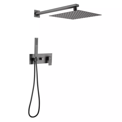 Душевая система ABBER Daheim AF8218NG скрытого монтажа без излива, никель, Выбрать цвет: Никель