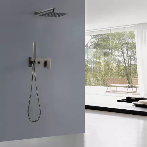 Душевая система ABBER Daheim AF8218NG скрытого монтажа без излива, никель, Выбрать цвет: Никель, изображение 2