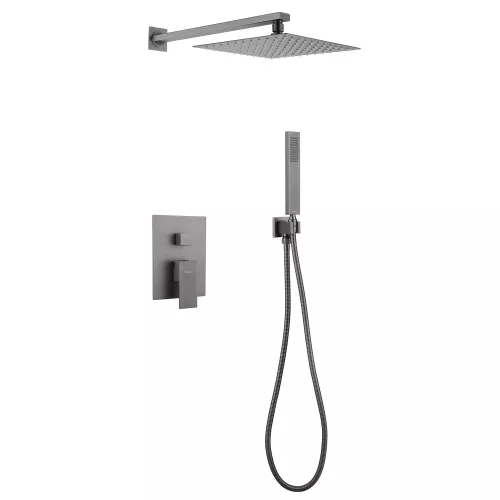 Душевая система ABBER Daheim AF8219NG скрытого монтажа без излива, никель, Выбрать цвет: Никель