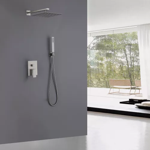 Душевая система ABBER Daheim AF8219SP скрытого монтажа без излива, сатин, Выбрать цвет: Сатин, изображение 2