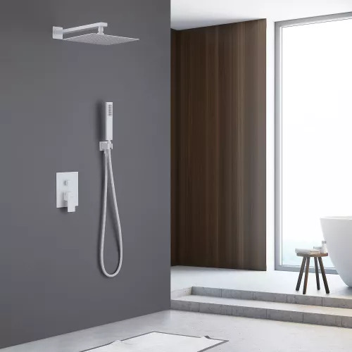 Душевая система ABBER Daheim AF8219W скрытого монтажа без излива, белая матовая, Выбрать цвет: Белый матовый, изображение 2