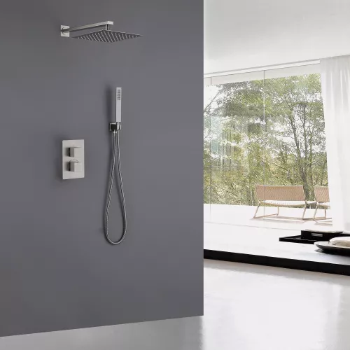 Душевая система ABBER Daheim AF8251SP скрытого монтажа без излива, термостат, сатин, Выбрать цвет: Сатин, изображение 2