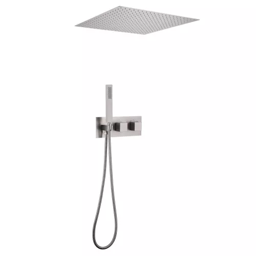 Душевая система ABBER Daheim AF8255SP скрытого монтажа без излива, термостат, сатин, Выбрать цвет: Сатин
