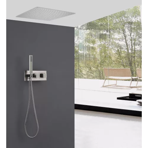 Душевая система ABBER Daheim AF8255SP скрытого монтажа без излива, термостат, сатин, Выбрать цвет: Сатин, изображение 2