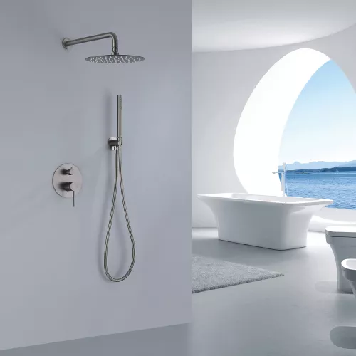 Душевая система ABBER Emotion AF8818NG скрытого монтажа без излива, никель, Выбрать цвет: Никель, изображение 2