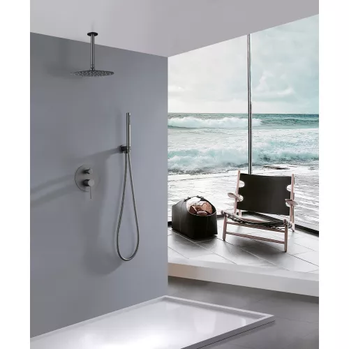 Душевая система ABBER Emotion AF8821NG скрытого монтажа без излива, никель, Выбрать цвет: Никель, изображение 2