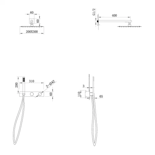 Душевая система ABBER Rund AF8718G скрытого монтажа без излива, золото матовое, Выбрать цвет: Золото матовое, изображение 3