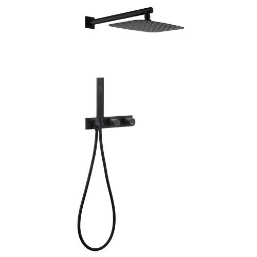 Душевая система ABBER Rund AF8718B скрытого монтажа без излива, черный матовый, Выбрать цвет: Черный матовый