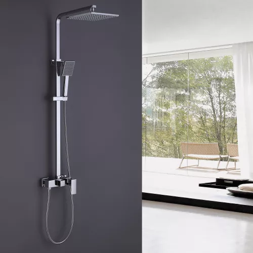 Душевая стойка ABBER Daheim AF8220L без излива, хром (в.145), Выбрать цвет: Хром, изображение 2