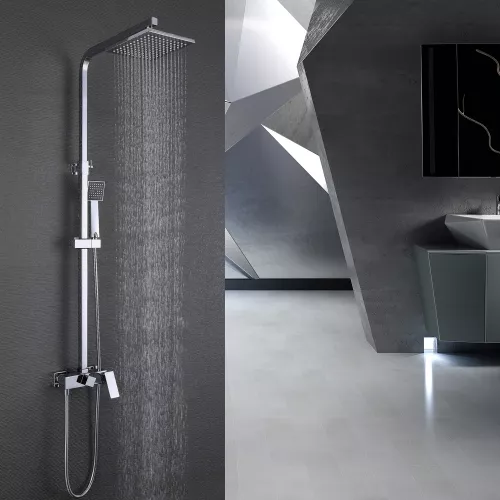 Душевая стойка ABBER Daheim AF8220L без излива, хром (в.145), Выбрать цвет: Хром, изображение 3