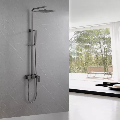 Душевая стойка ABBER Daheim AF8220NG без излива, никель (в.125), Выбрать цвет: Никель, изображение 2