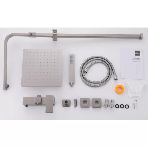 Душевая стойка ABBER Daheim AF8220SPL без излива, сатин (в.145), Выбрать цвет: Сатин, изображение 3