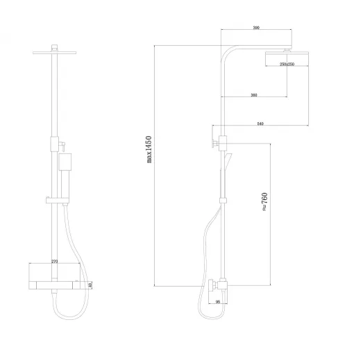 Душевая стойка ABBER Daheim AF8260WL с термостатом без излива, белый матовый, Выбрать цвет: Белый матовый, изображение 3
