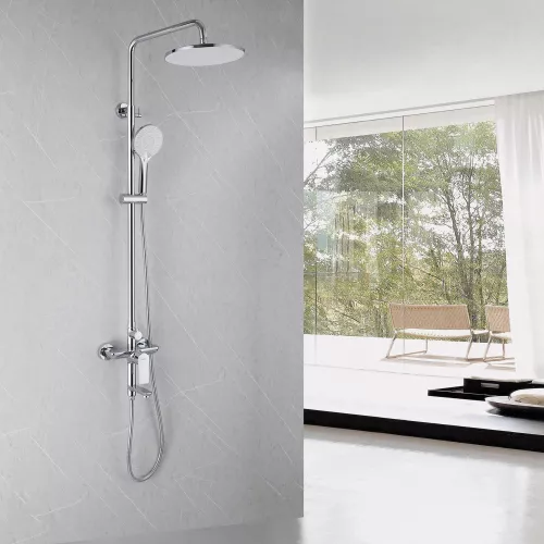 Душевая стойка ABBER Weiss Insel AF8016N с изливом, хром, Выбрать цвет: Хром, изображение 2