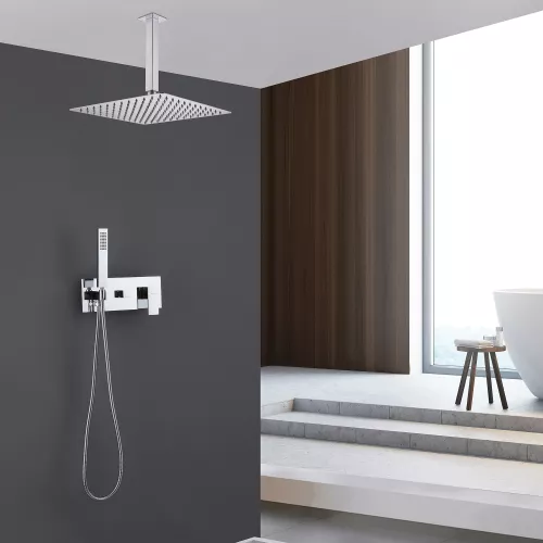 Душевая система ABBER Daheim AF8221 скрытого монтажа без излива, хром, Выбрать цвет: Хром, изображение 2