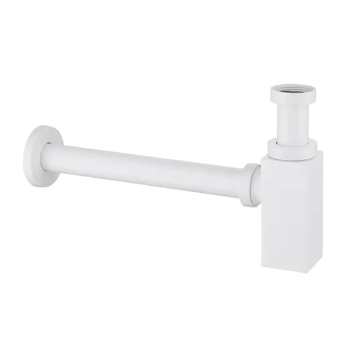 Сифон для раковины ABBER AF0031W белый матовый, Выбрать цвет: Белый матовый