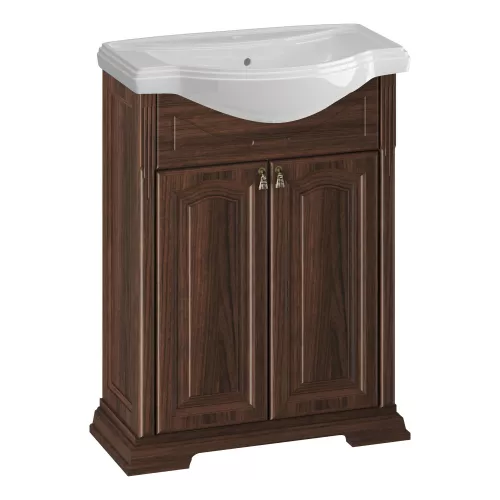 Тумба напольная с раковиной Opadiris Риспекто , цвет орех антикварный, Выбрать цвет: Орех антикварный, Выбрать размер: 65