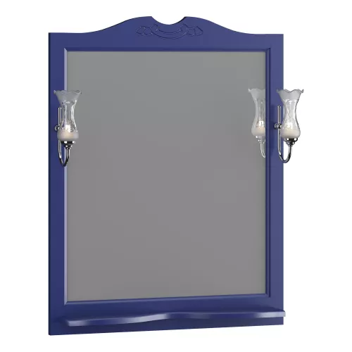 Зеркало Opadiris Валери, цвет сапфир, с выключателем, Выбрать цвет: Сапфир, Выбрать размер: 85