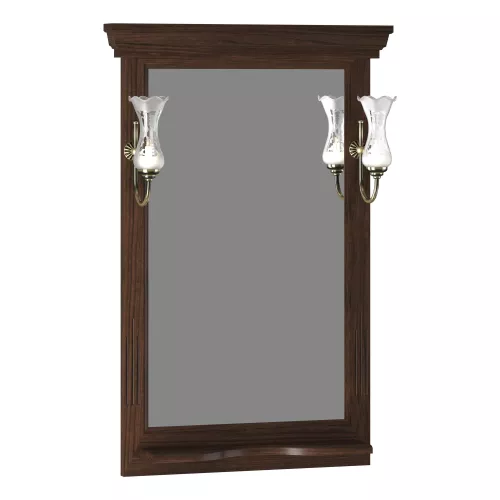 Зеркало Opadiris Риспекто , цвет орех антикварный, с выключателем, Выбрать цвет: Орех антикварный, Выбрать размер: 65