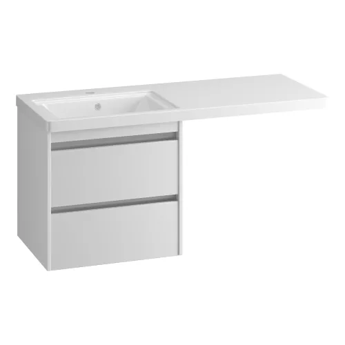 Тумба Opadiris Фреш 56, цвет белый/белый, (под умывальник Эстет Даллас 120 левая/правая)
