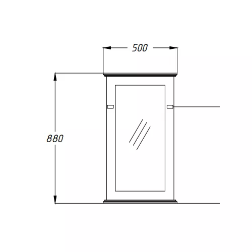 Зеркало OPADIRIS  Палермо Светлый орех, Выбрать цвет: Светлый орех, Выбрать размер: 50, изображение 4