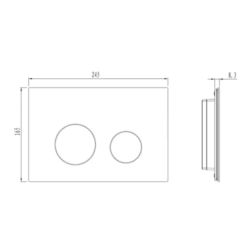 Клавиша слива ESBANO MTP-21ST Satin metal  Покрытие ПРОТИВ отпечатков пальцев!, изображение 2