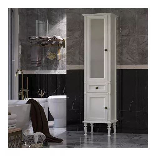 Пенал напольный левый/правый Opadiris Кантара 46 Слоновая кость, Выбрать цвет: Слоновая кость, Ориентация: левая, изображение 2