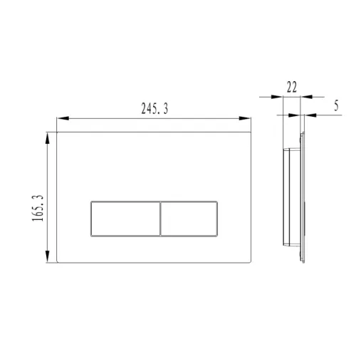 Клавиша слива ESBANO MTK-60ST Satin metal Покрытие ПРОТИВ отпечатков пальцев!, изображение 2