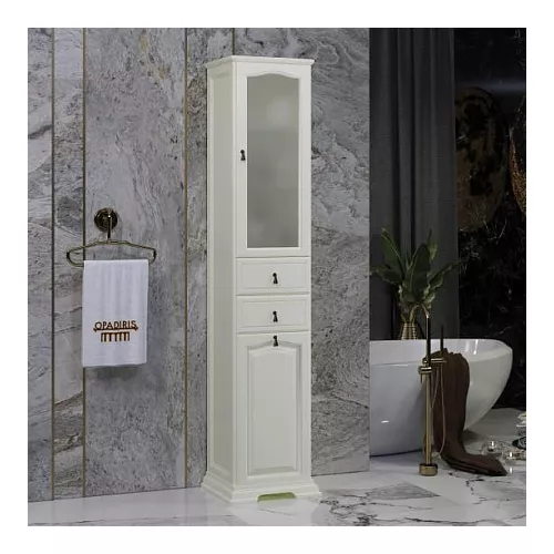 Пенал OPADIRIS Риспекто-40 левый/правый С БЕЛЬЕВОЙ КОРЗИНОЙ, слоновая кость, Выбрать цвет: Слоновая кость, Ориентация: Правая, изображение 2