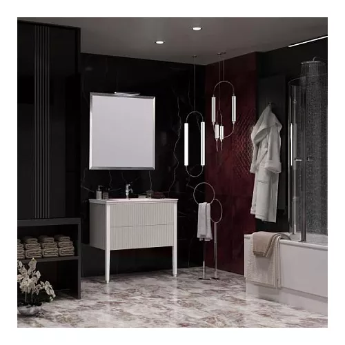 Зеркало Opadiris Рубинно 90 со светильником, Выбрать размер: 90, изображение 3