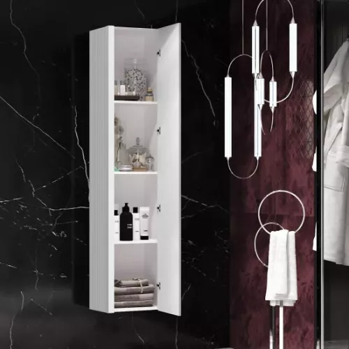 Пенал Opadiris Рубинно, универсальный, цвет Белый глянцевый, Выбрать цвет: Белый глянцевый, изображение 3