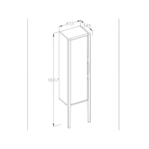Шкаф-пенал Smile Риголетто 40 на декоративных ножках, изображение 3