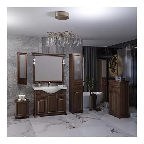 Пенал OPADIRIS Риспекто-40 левый/правый С БЕЛЬЕВОЙ КОРЗИНОЙ, орех антикварный, Выбрать цвет: Орех антикварный, Ориентация: Левая, изображение 6