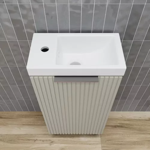 Тумба напольная/унив  "СОЛО" с раковиной  (Como 40) Санд серая галька, Выбрать цвет: Санд серая галька, изображение 3