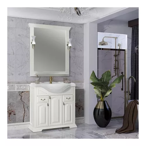 Зеркало OPADIRIS Риспекто  слоновая кость, с выключателем, Выбрать цвет: Слоновая кость, Выбрать размер: 85, изображение 4