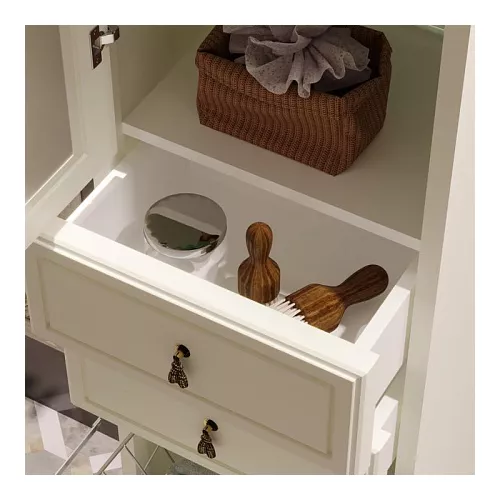 Пенал OPADIRIS Риспекто-40 левый/правый С БЕЛЬЕВОЙ КОРЗИНОЙ, слоновая кость, Выбрать цвет: Слоновая кость, Ориентация: Правая, изображение 4