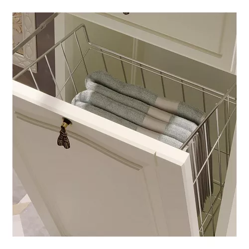 Пенал OPADIRIS Риспекто-40 левый/правый С БЕЛЬЕВОЙ КОРЗИНОЙ, слоновая кость, Выбрать цвет: Слоновая кость, Ориентация: Правая, изображение 5