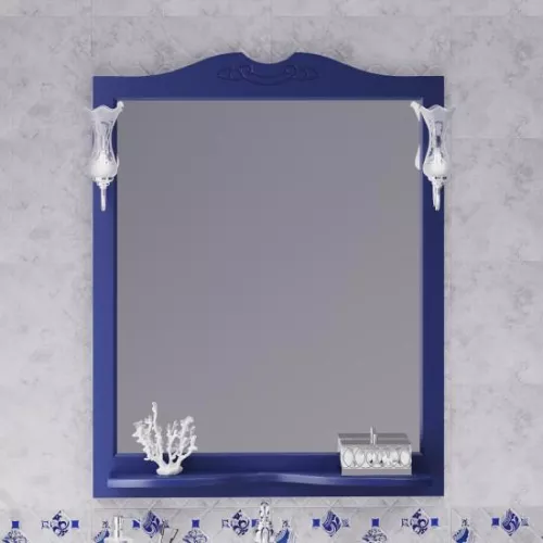 Зеркало Opadiris Валери, цвет сапфир, с выключателем, Выбрать цвет: Сапфир, Выбрать размер: 85, изображение 2