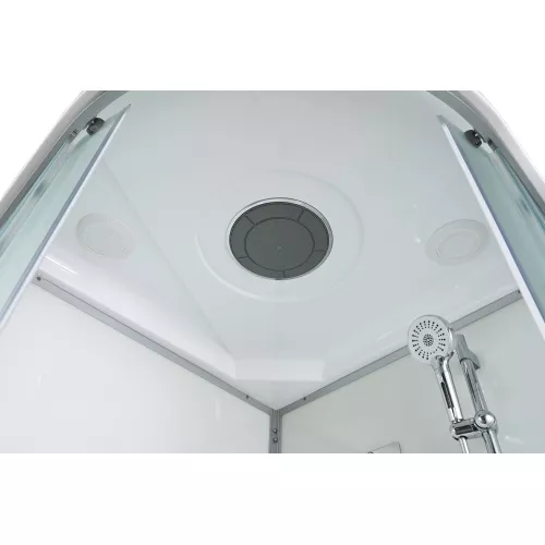 Душевая кабина AvaCan D2080/2090/2010 матовое стекло, низкий поддон, Цвет стекла: матовое, Цвет профиля: Хром, Выбрать размер: 80х80, Внешний вид: без гидромассажа, Наличие крыши: есть, изображение 8