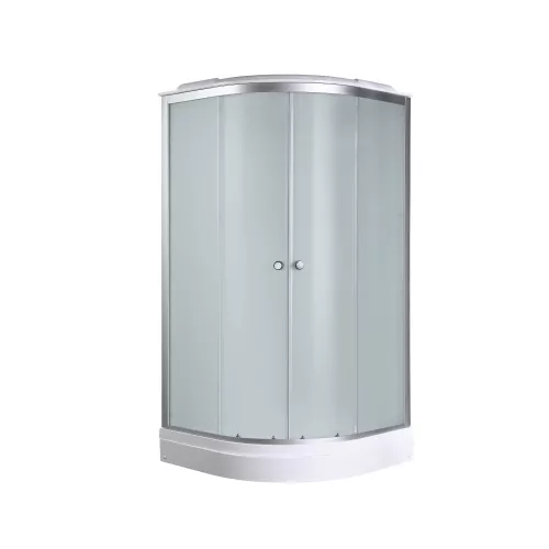 Душевая кабина AvaCan D2080/2090/2010 матовое стекло, низкий поддон, Цвет стекла: матовое, Цвет профиля: Хром, Выбрать размер: 80х80, Внешний вид: без гидромассажа, Наличие крыши: есть, изображение 4