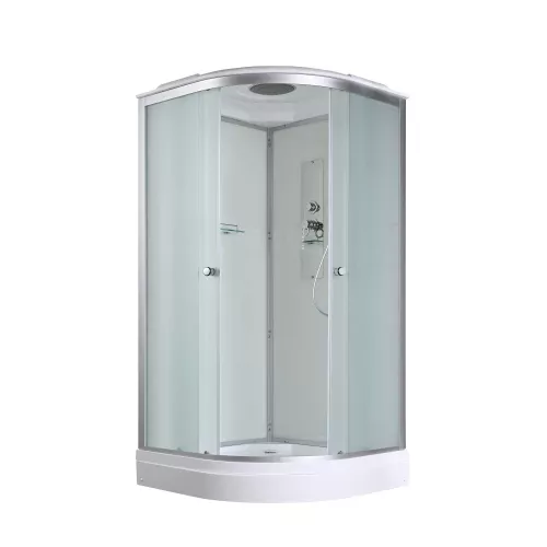 Душевая кабина AvaCan D2080/2090/2010 матовое стекло, низкий поддон, Цвет стекла: матовое, Цвет профиля: Хром, Выбрать размер: 80х80, Внешний вид: без гидромассажа, Наличие крыши: есть